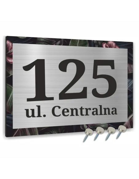 Tablica Adresowa 40x30cm Nazwa Ulicy Aluminium Ciemne