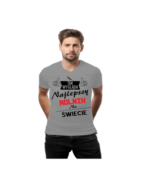 Koszulka z Nadrukiem Tak Wygląda Najlepszy Rolnik Świecie