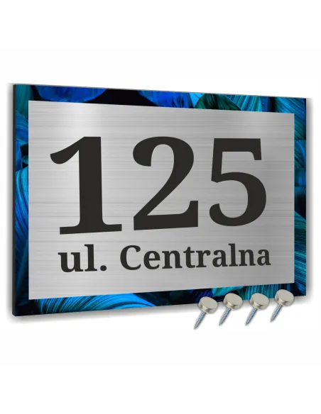 Tabliczka Numer Budynek Aluminium Kolorowy Nadruk 40x30cm
