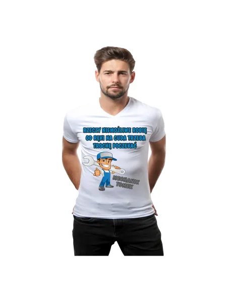 Koszulka z Nadrukiem Rzeczy Niemożliwe Robię Ręki Cuda