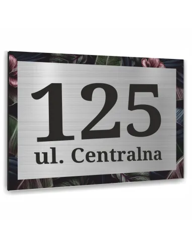 Tablica Adresowa 40x30cm Nazwa Ulicy Aluminium Ciemne