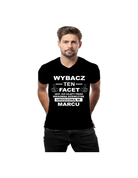 Koszulka z Nadrukiem Napisem Wybacz Ten Facet Jest Już