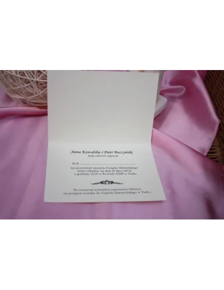 Zaproszenia Personalizowany Zdjęciem Retro Czerń Biel Ślub