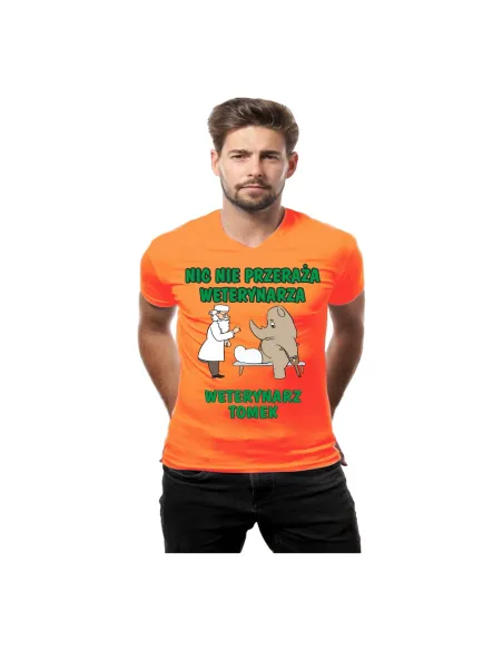 Koszulka z Nadrukiem – Nic Nie Przeraża Weterynarza