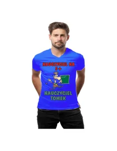 Koszulka z Nadrukiem Nauczyciel na 5 + Prezent na Dzień