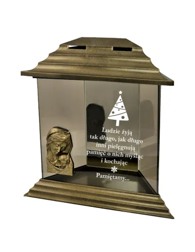 Znicz Kapliczka Dedykacją Grawer Personalizowany z Grawerem