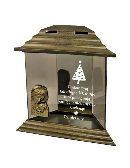 Znicz Kapliczka Dedykacją Grawer Personalizowany z Grawerem