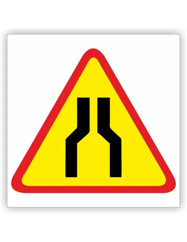 Znak Drogowy 30x30 cm Tablica Informacyjna 12a Zwężenie