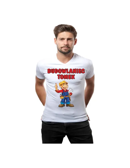 Koszulka z Nadrukiem – Prezent Budowlańca Gotowy Projekt
