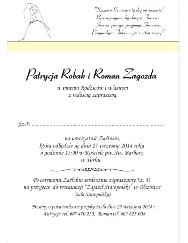 Zaproszenia – Ślubne Perłowe Glamour Wstążką Ornamentem