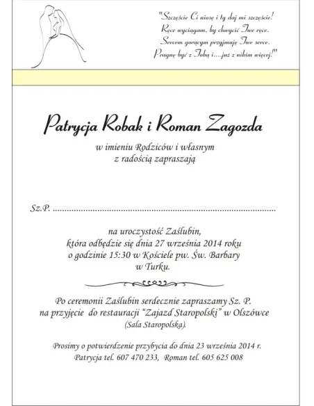 Zaproszenia – Ślubne Perłowe Glamour Wstążką Ornamentem