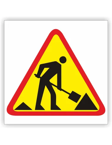 Znak Drogowy 30x30 cm Tablica Informacyjna Roboty Drodze