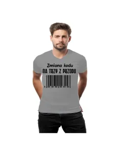 Koszulka z Nadrukiem na Prezent Zmiana Kodu Trzy Przodu