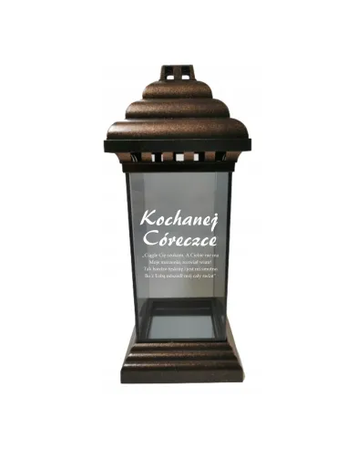 Znicz Lampion z Grawerem Personalizowany Kochanej Córce