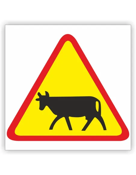 Znak Drogowy 30x30 cm Tablica Informacyjna 18a Zwierzęta