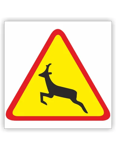 Znak Drogowy 30x30 cm Tablica Informacyjna 18b Zwierzęta