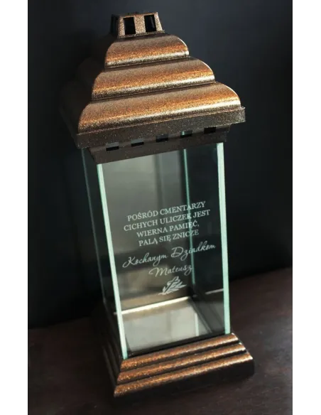 Znicz Lampion z Grawerem Personalizowany Kochanej Córce