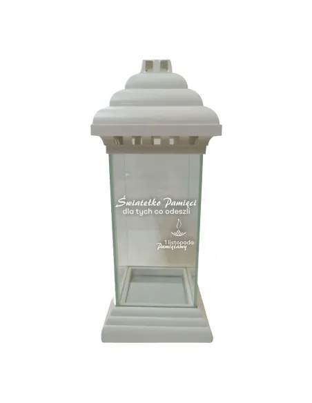 Znicz Lampion z Dedykacją Grawerem 1 Listopada z Grawerem