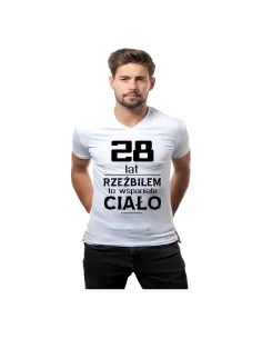 Koszulka z Nadrukiem – Urodziny Lat Rzeźbiłem Wspaniałe