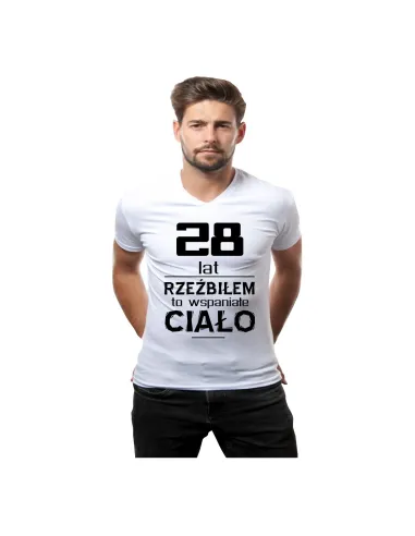 Koszulka z Nadrukiem – Urodziny Lat Rzeźbiłem Wspaniałe