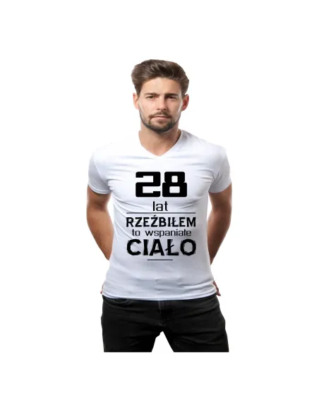 Koszulka z Nadrukiem – Urodziny Lat Rzeźbiłem Wspaniałe