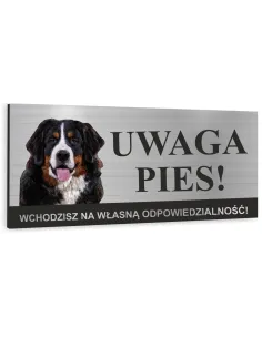 Tabliczka z Nadrukiem Uwaga Zły Pies Berneński Pasterski