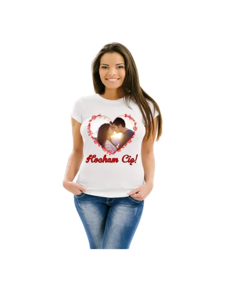 Koszulka – Prezent na Walentynki Foto Zdjęciem Nadrukiem