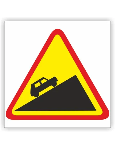 Znak Drogowy Tablica Informacyjna A – 23 Stromy Podjazd