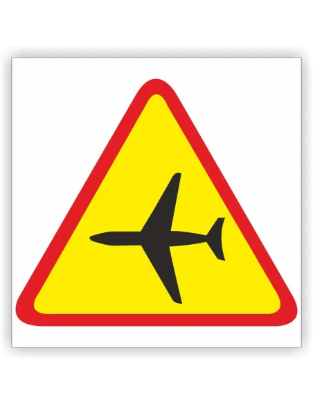 Znak Drogowy Tablica Informacyjna Lotnisko Ostrzegawczy