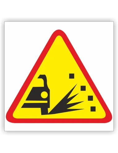 Znak Drogowy – 28 Sypki Żwir Znak Ostrzegawczy Reklamowy