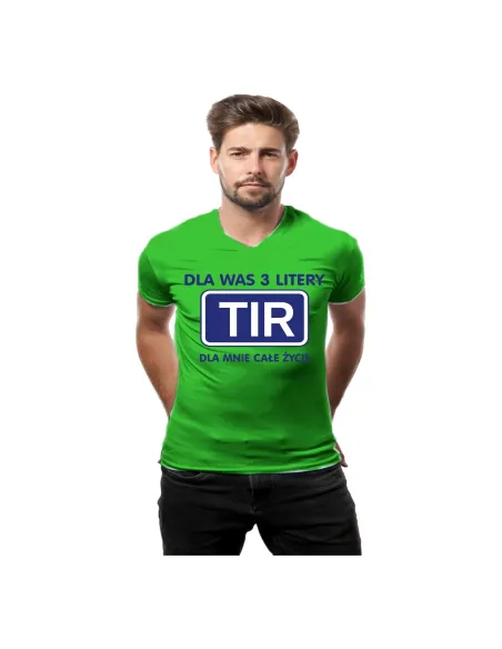 Koszulka z Nadrukiem na Prezent Kierowcy Tira Was Litery