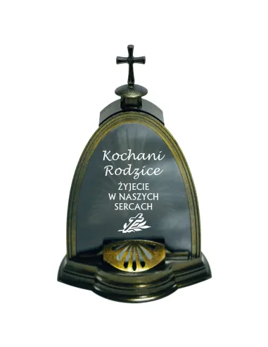 Znicz Latarenka Kopuła Złota Personalizowany z Grawerem