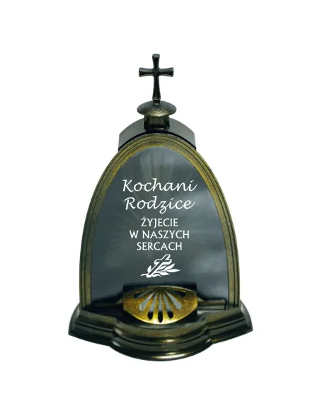 Znicz Latarenka Kopuła Złota Personalizowany z Grawerem