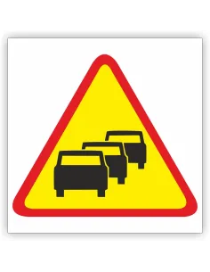 Znak Drogowy Tablica Informacyjna 33 Zator Ostrzegawczy