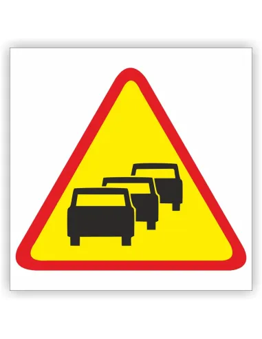 Znak Drogowy Tablica Informacyjna 33 Zator Ostrzegawczy
