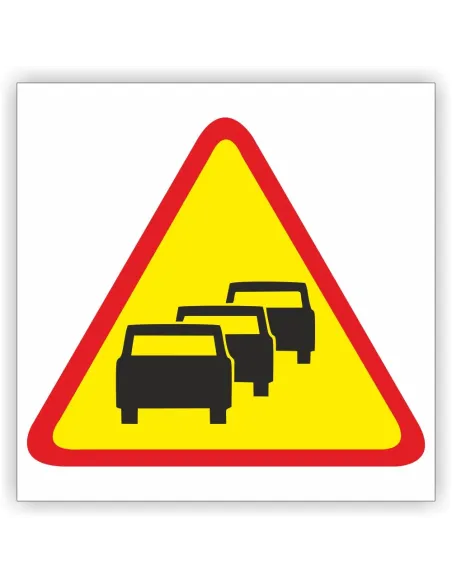 Znak Drogowy Tablica Informacyjna 33 Zator Ostrzegawczy
