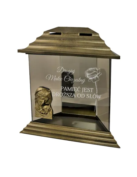 Znicz z Dedykacją Grawerem dla Matki Chrzestnej z Grawerem