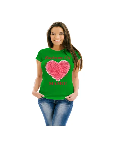 Koszulka Prezent Dzień Mamy Nadrukiem Kochamy Cię Mamo