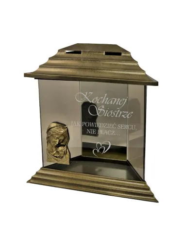 Znicz z Dedykacją Grawerem dla Kochanej Siostry z Grawerem