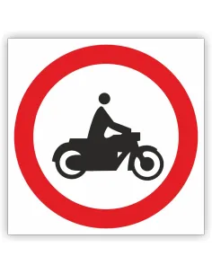 Znak Drogowy Tablica Informacyjna Zakaz Wjazdu Motocykli