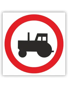 Znak Drogowy Tablica Informacyjna Zakaz Wjazdu Ciągników