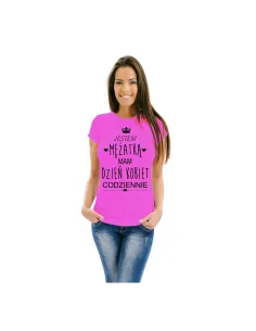 Koszulka z Nadrukiem Jestem Mężatką Mam Dzień Kobiet