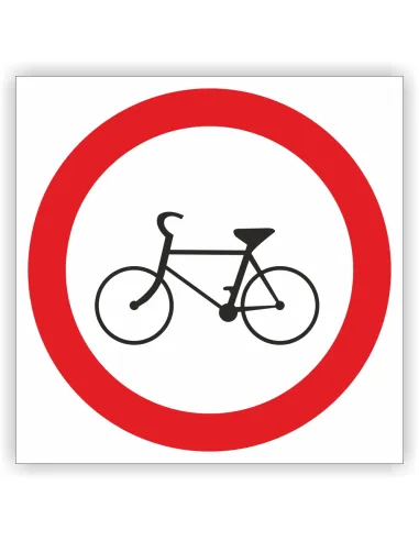 Znak Drogowy Tablica Informacyjna Zakaz Wjazdu Rowerów