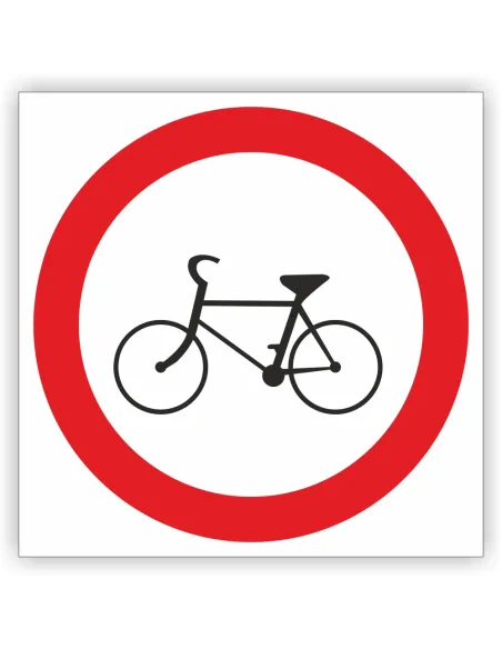 Znak Drogowy Tablica Informacyjna Zakaz Wjazdu Rowerów