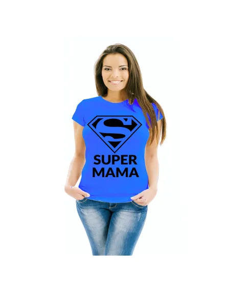 Koszulka z Nadrukiem Super Mama Pomysłowy Prezent Mamy