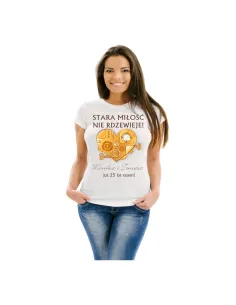 Koszulka z Nadrukiem Stara Miłość Nie Rdzewieje Prezent