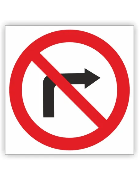 Znak Drogowy Tablica Informacyjna B22 Zakaz Skręcania