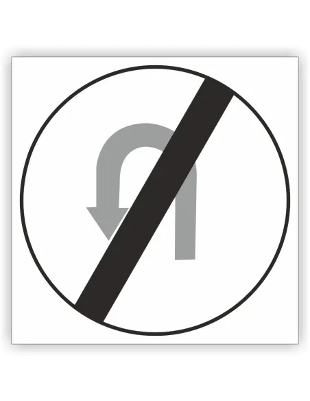 Znak Drogowy 30x30 cm Tablica Informacyjna B24 Koniec