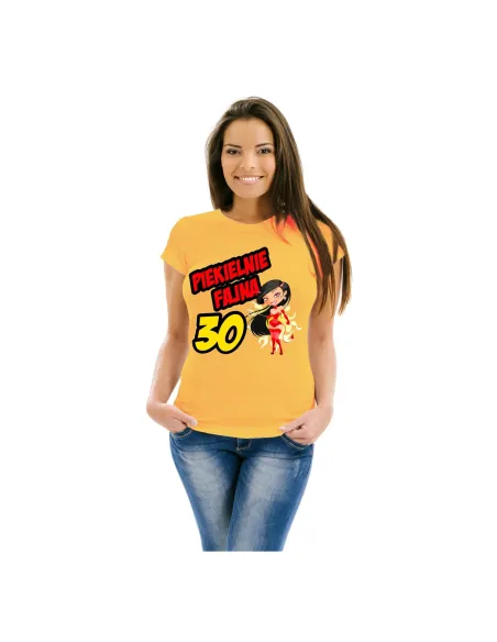 Koszulka z Nadrukiem Pomysłowy Prezent Urodziny Piekielnie