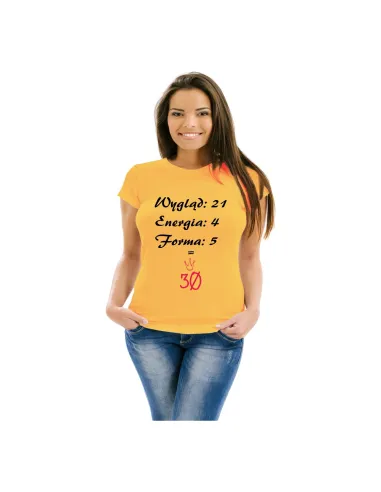 Koszulka na Urodziny z Nadrukiem na 20 30 40 50 Wygląd